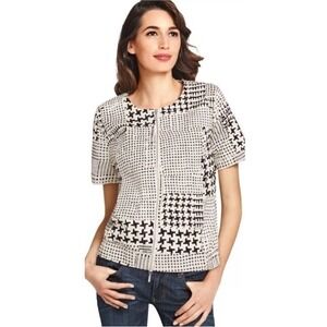 Cabi‎ Women XS Coupe Bomber Jacket Style #931 Black/off White Double Zipper